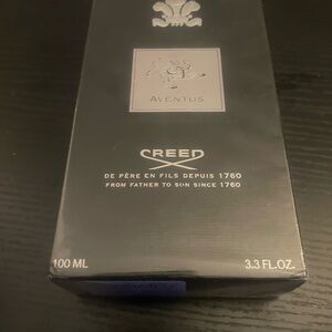 Creed Aventus Fragrance Box with Black and White Label